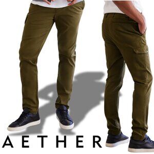 AETHER Fairfax Pant Command Green Straight Tapered Utility Chino MSRP $225 Sz 32
